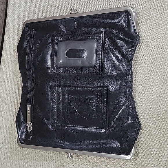 Hobo International Lauren Black Leather Clutch Wallet - Picture 6 of 11